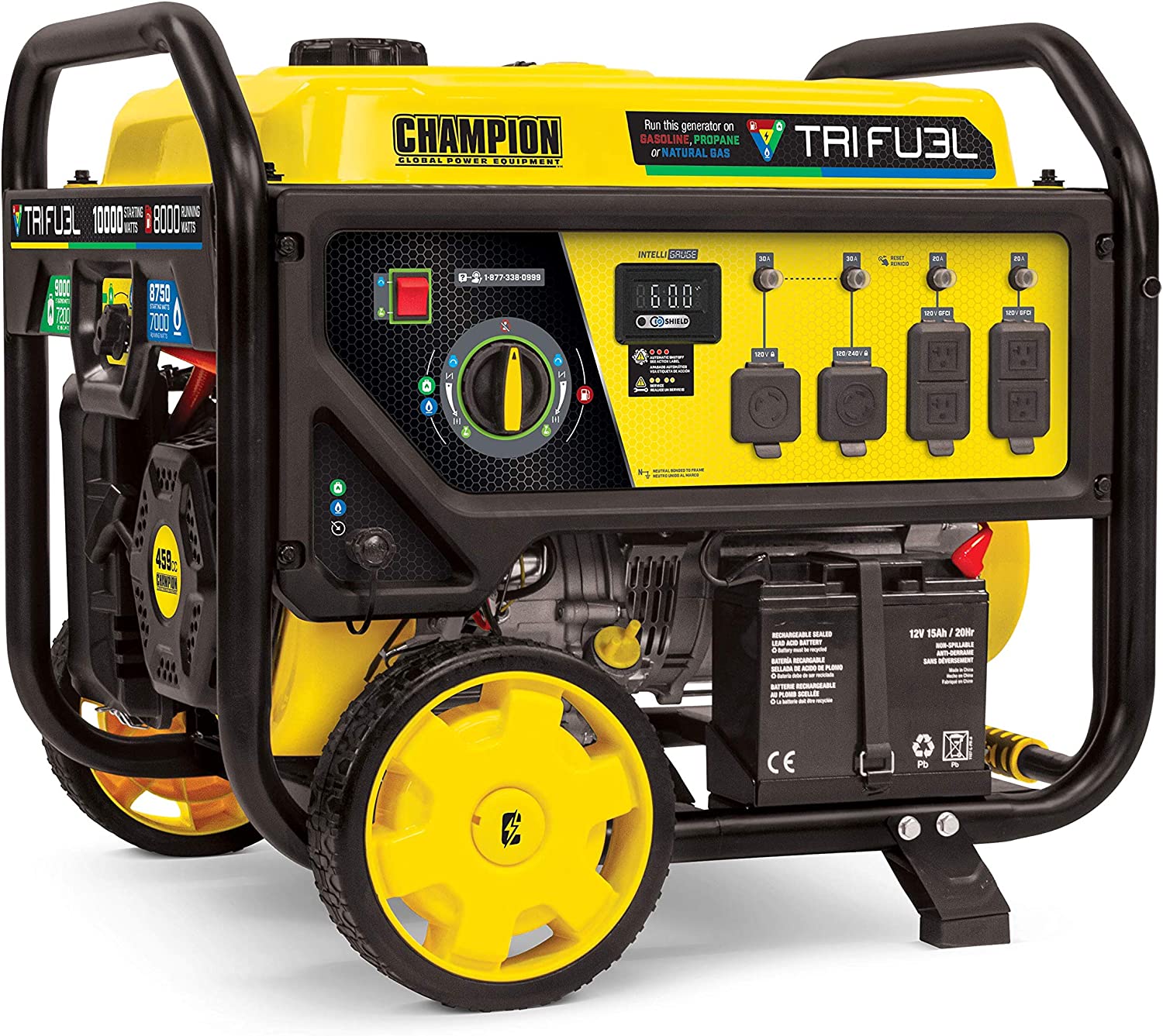 Champion 100416 8000-Watt TRI Fuel Portable Generator
