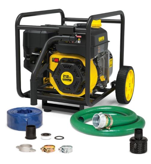 Champion 201559 2 in. Semi-Trash Water Pump with Hose Kit