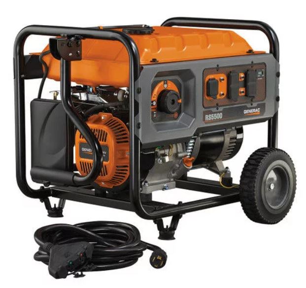 Generac RS5500 5500 Watt 389cc Portable Generator w/Cord #6672