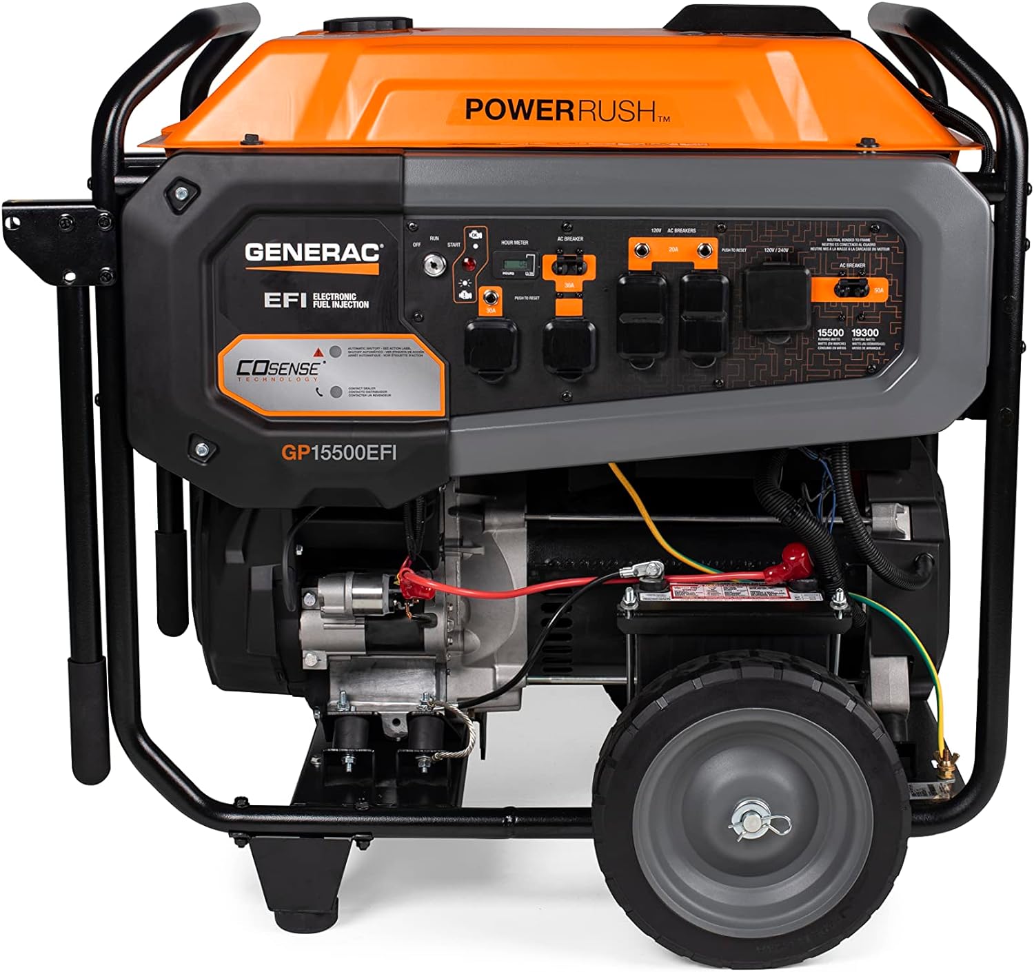 Generac 7705 GP15500EFI 816cc EFI 15,500 Watt Gas Powered Portable Generator (Factory Reconditioned)
