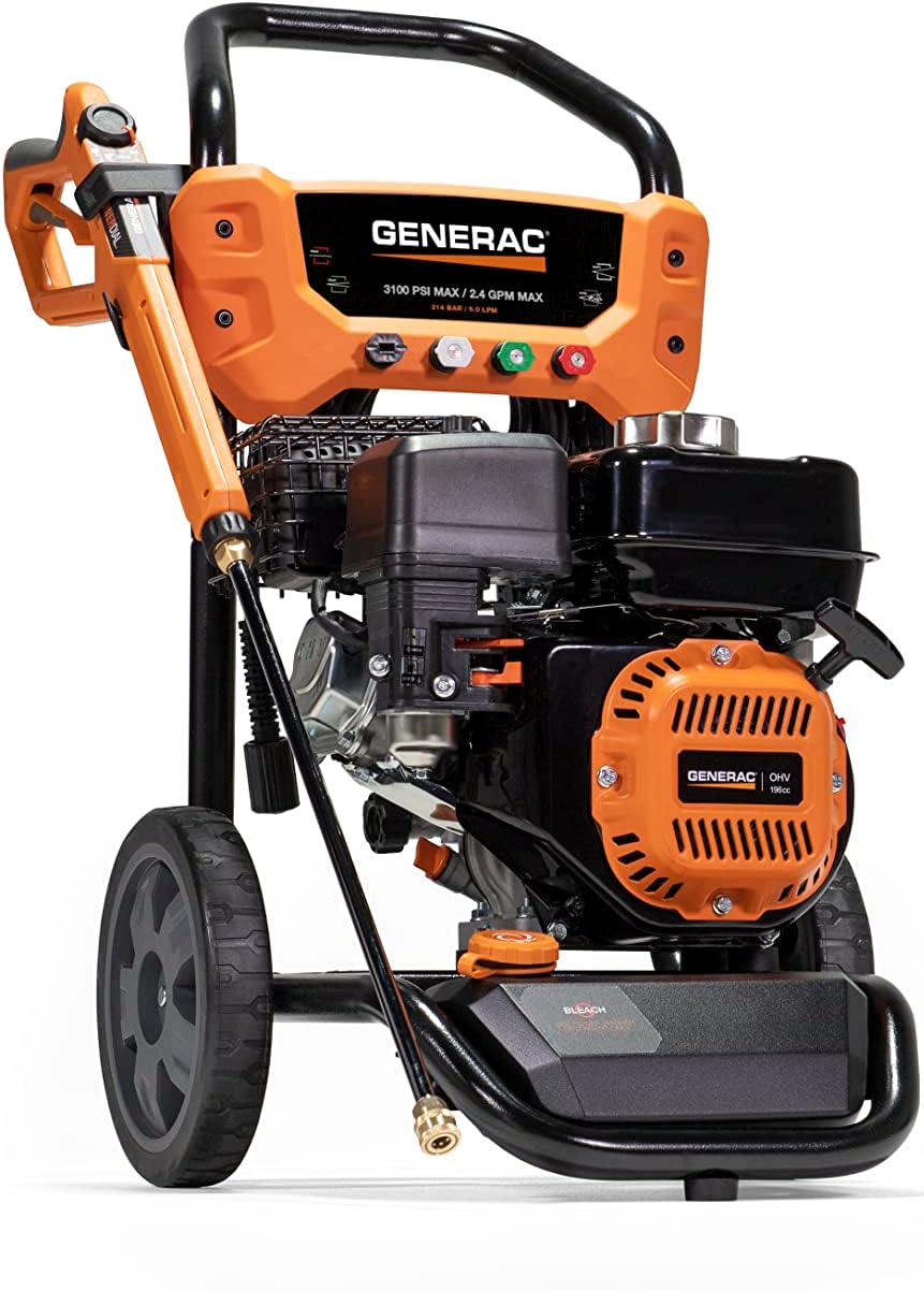 Generac 8899 3100 PSI 2.4 GPM Gas Powered Residential Pressure Washer
