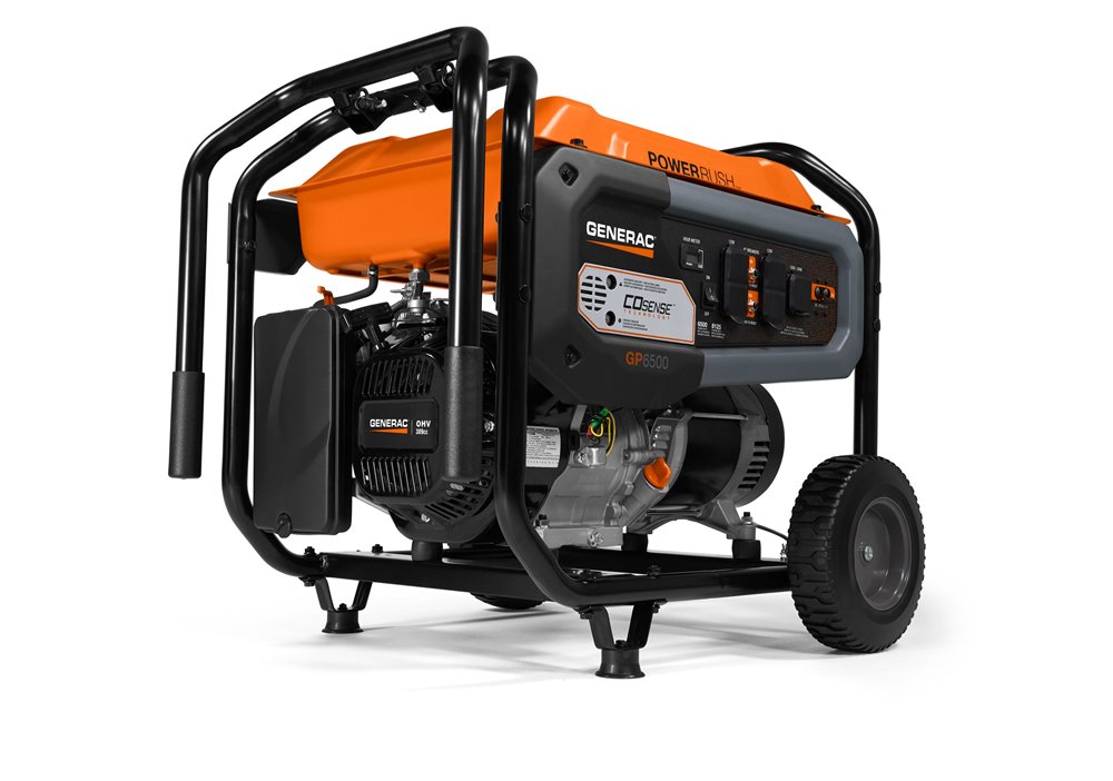 Generac 7672 GP6500 6500 Watt 389cc COSense Portable Generator w/ Storm Cord (Factory Reconditioned)