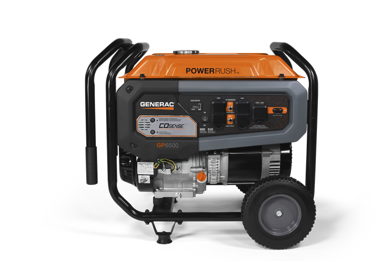 Generac 7672 GP6500 6500 Watt 389cc COSense Portable Generator w/ Storm Cord