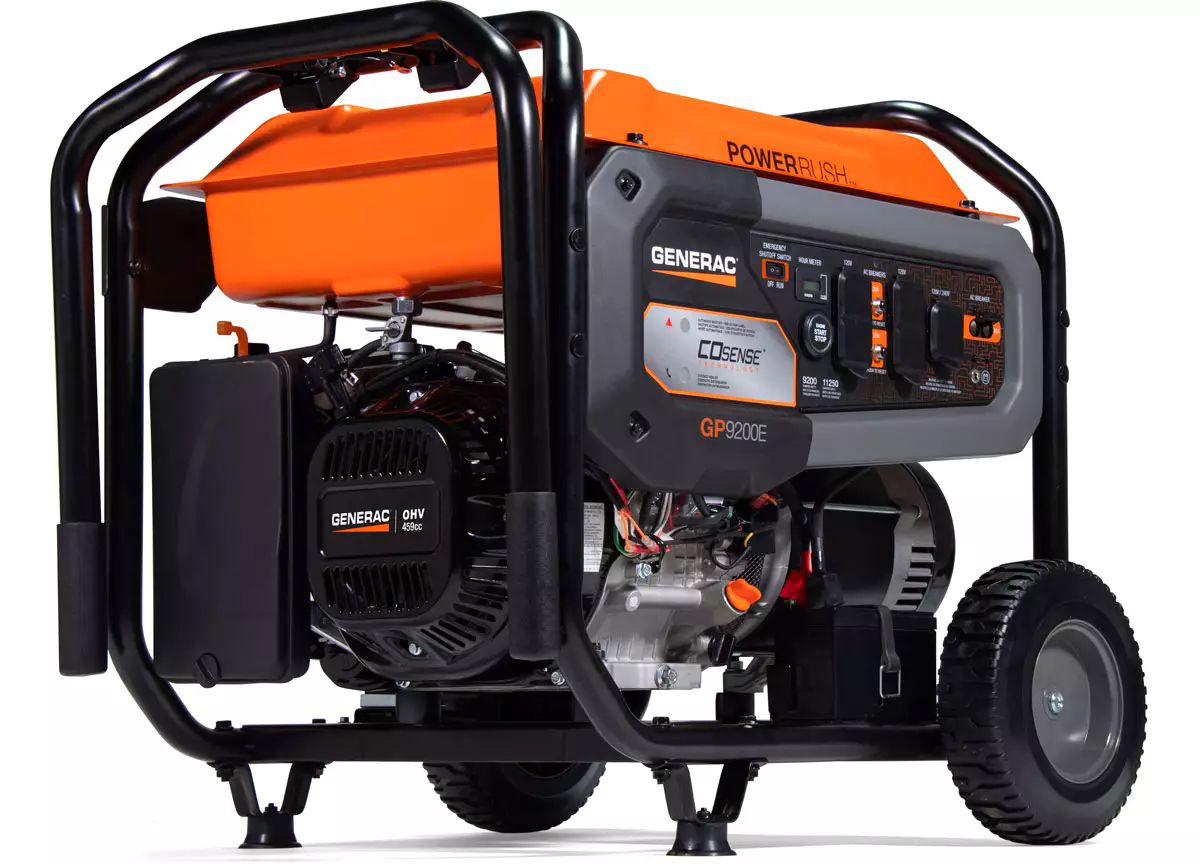 Generac 7971 GP9200E Portable Gas Generator w/ Cord and COsense (Factory Reconditioned)