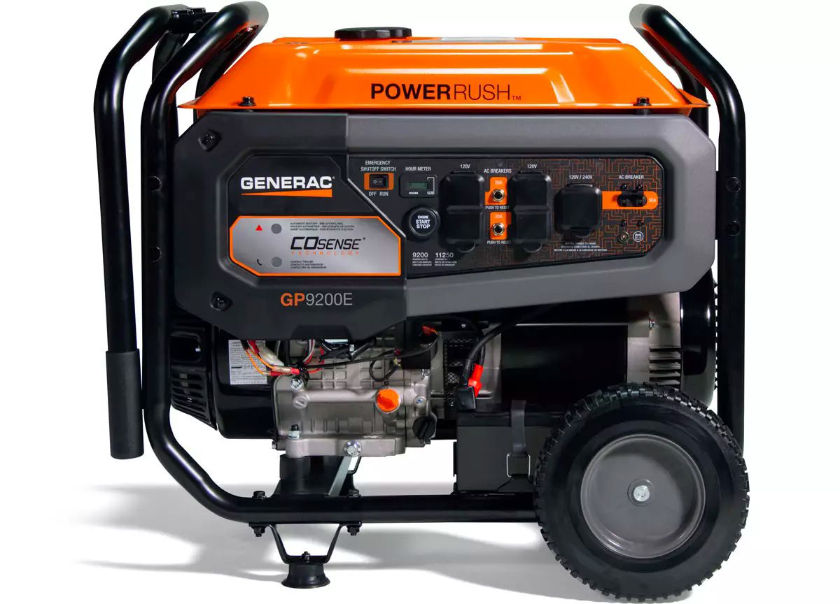 Generac 7971 GP9200E Portable Gas Generator w/ Cord and COsense (Factory Reconditioned)