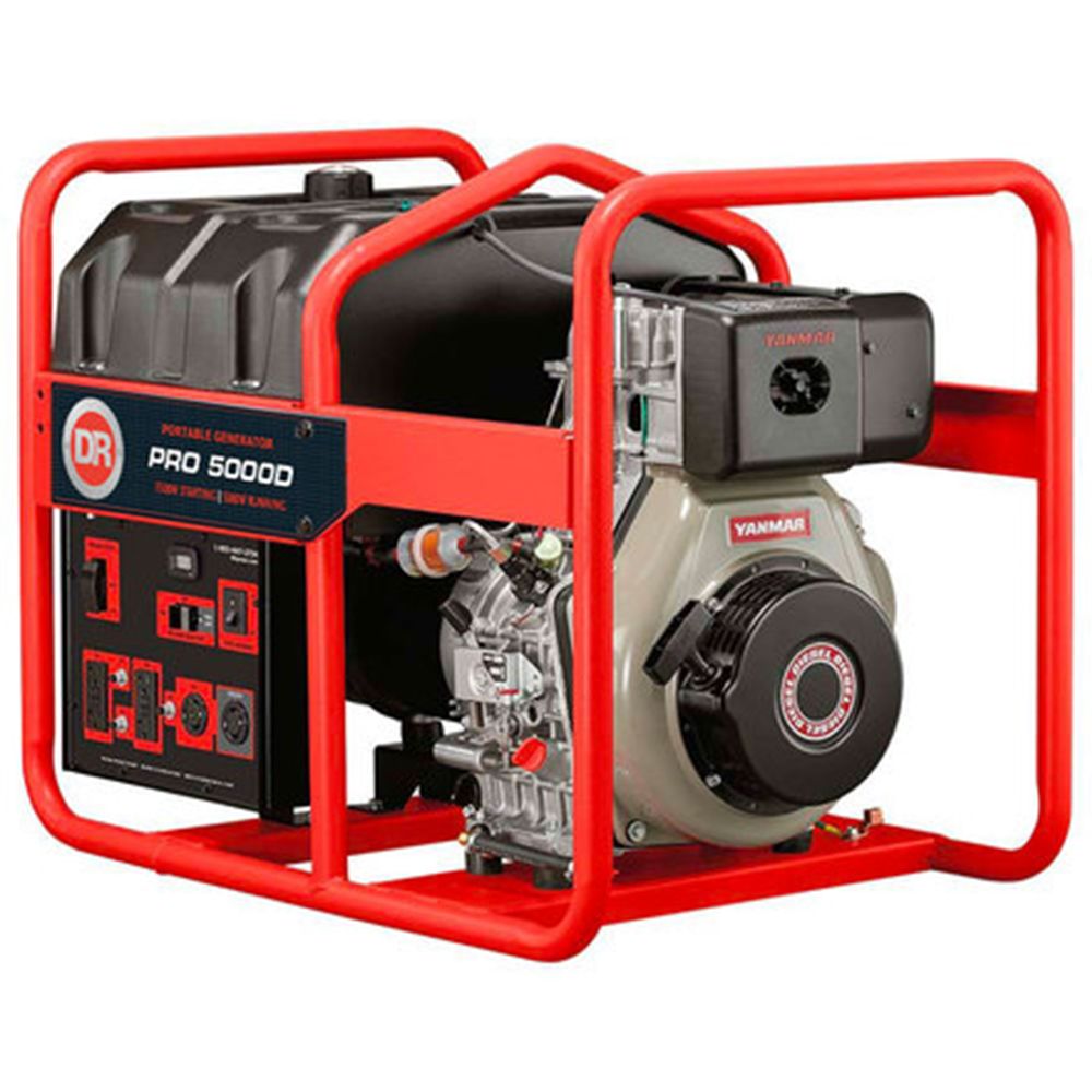 DR by Generac XD5000E 5000 Watt ES Diesel Portable Generator Yanmar Engine #GD15000YEN (Factory Reconditioned)