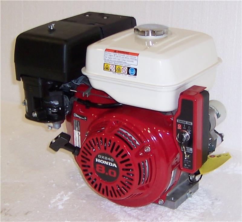 Honda Horizontal Engine 7.9 Net HP 270cc OHV 12v ES 18 Amp 1" x 3-31/64" #GX240-QAR2