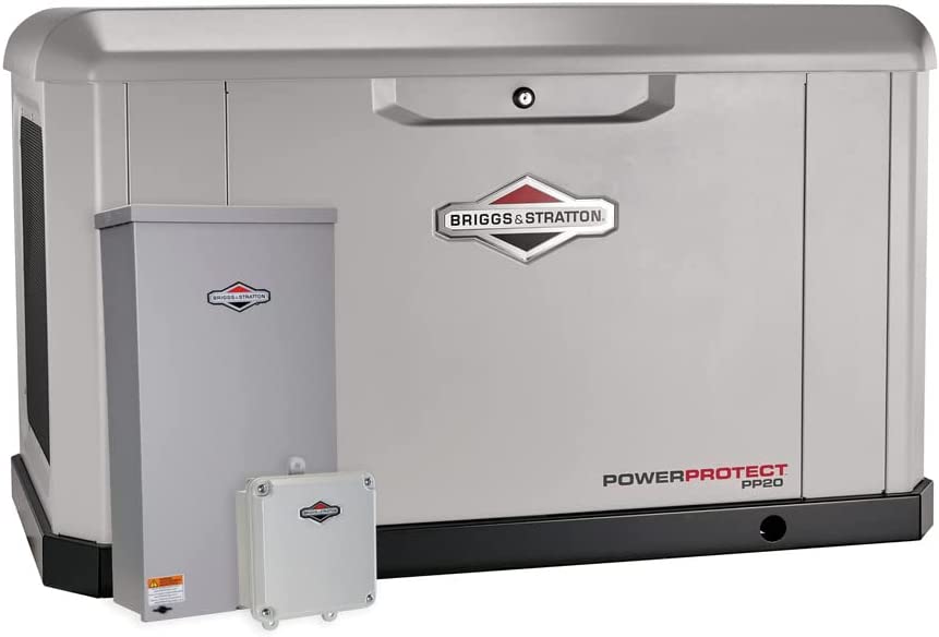 Briggs & Stratton 40676 Power Protect 20000 Watt Air-Cooled Whole House Generator with 200 Amp Transfer Switch