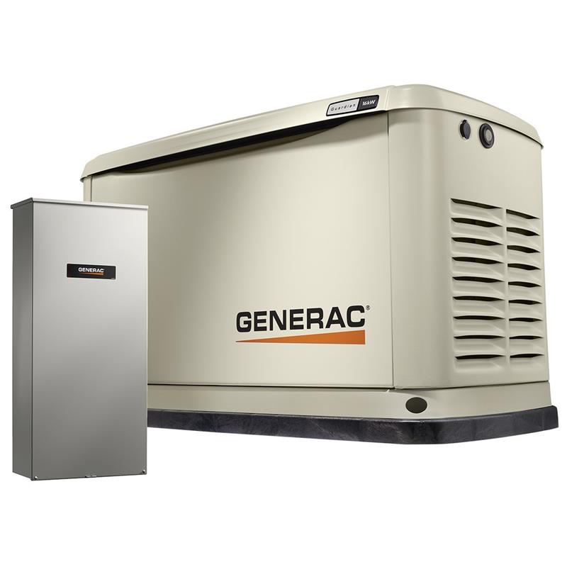 Generac Guardian 22kW Air Cooled Standby Generator w/200 amp Transfer Switch #7043