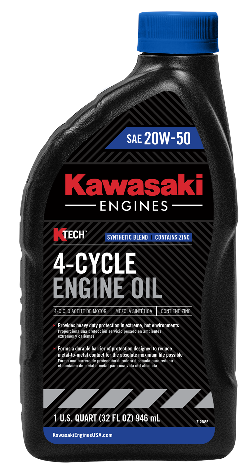 24-Pack Genuine Kawasaki 20W50 4-Cycle Motorcycle Engine Oil - K-Tech 99969-6298