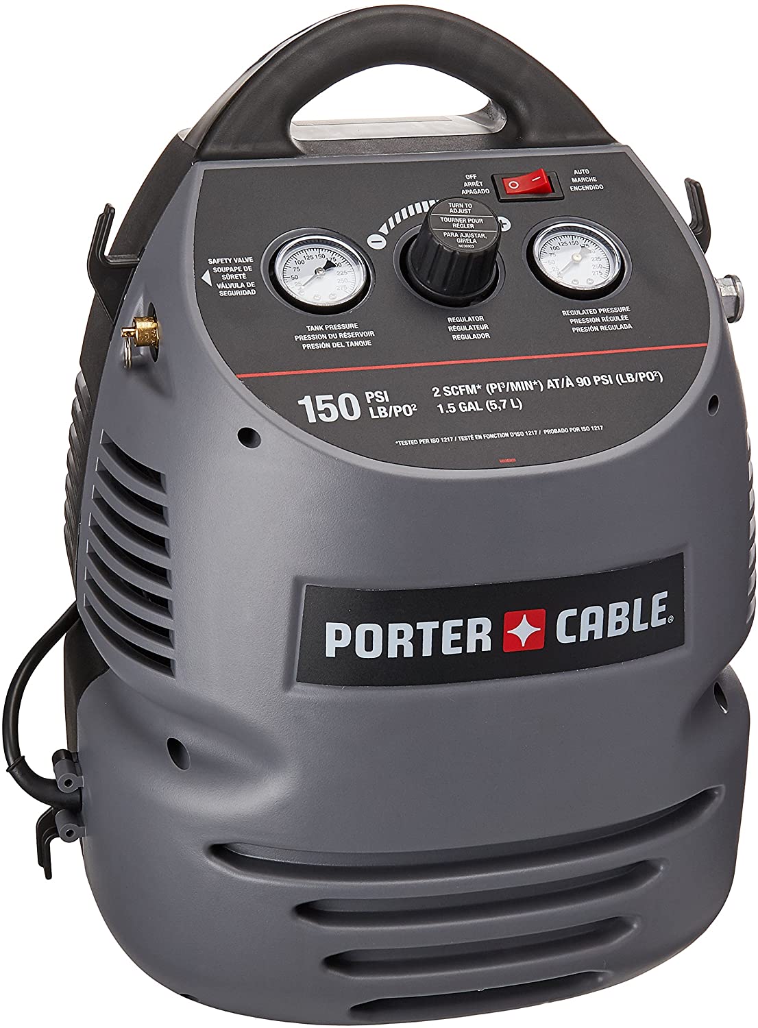 Porter Cable 150 PSI, 1.5 GAL OIL-FREE FULLY SHROUDED COMPRESSOR #CMB15