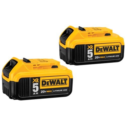 DEWALT 20V MAX XR 5.0Ah Lithium Ion Battery, 2-Pack #DCB205-2