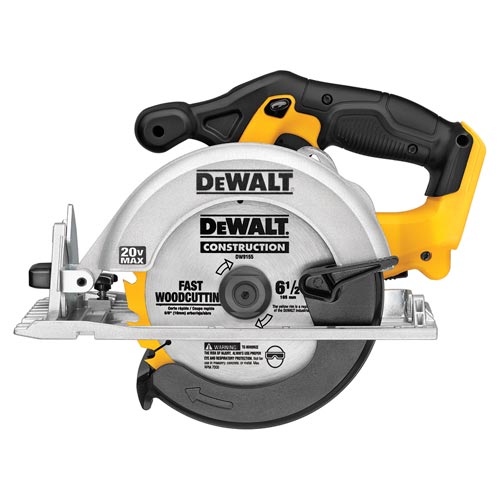 DeWALT 20V MAX* 6-1/2" CIRCULAR SAW (Tool Only) #DCS391B