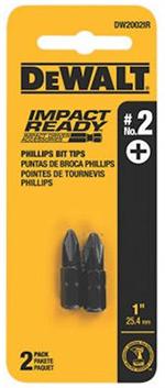 Dewalt Impact Ready Bit 1IN PHILLIPS No.2 MPACT READY 2PK #DWA1PH2IR2