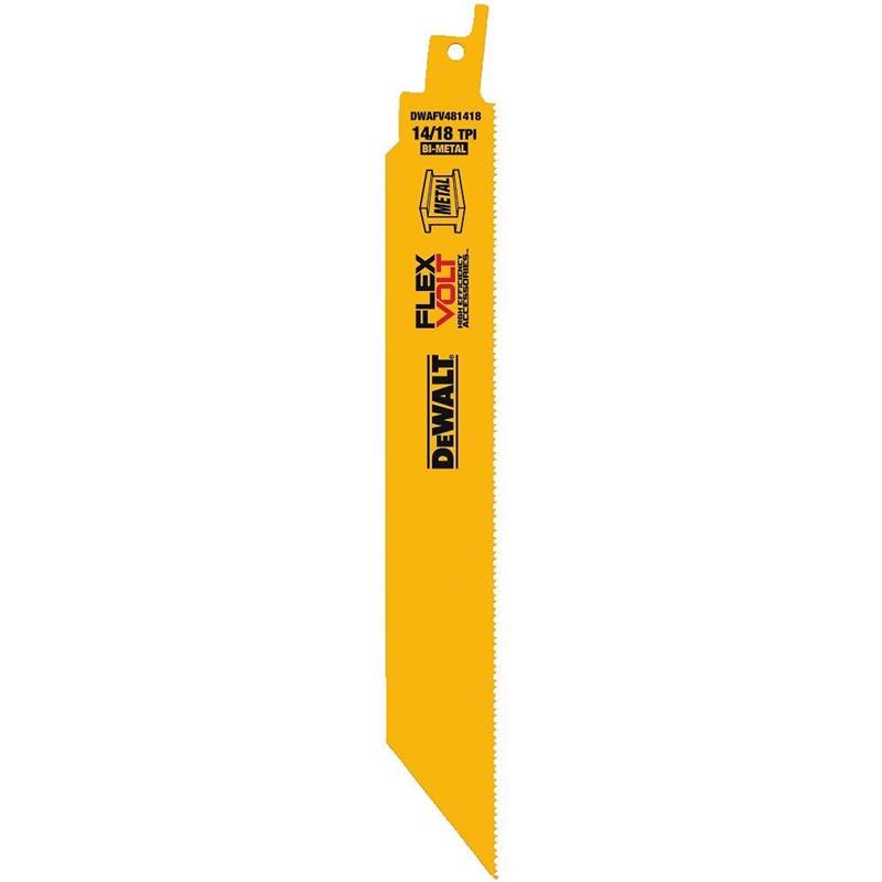 Dewalt FLEXVOLT DW 8" 14/18TPI Metal Recip Blade 5PK #DWAFV481418