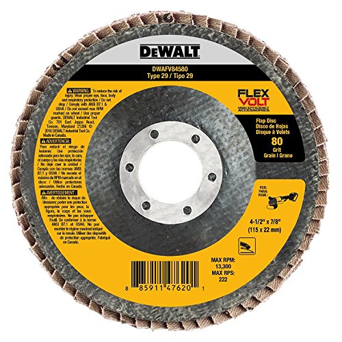 Dewalt FLEXVOLT DWT FV Flap Disc 4-1/2" x 7/8" 80G #DWAFV84580