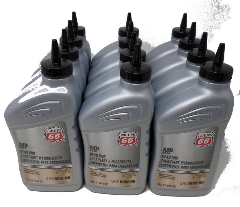 Phillips 66 80W90 MP Gear Oil 12-Quart Case #1074755
