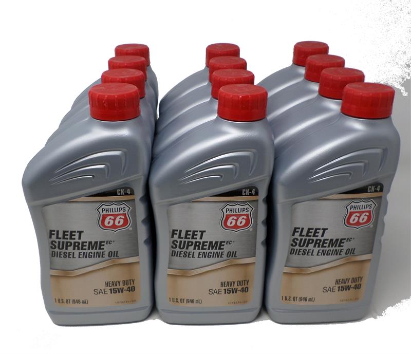 Phillips 66 15W40 Fleet Supreme Oil 12-Quart Case #1078291