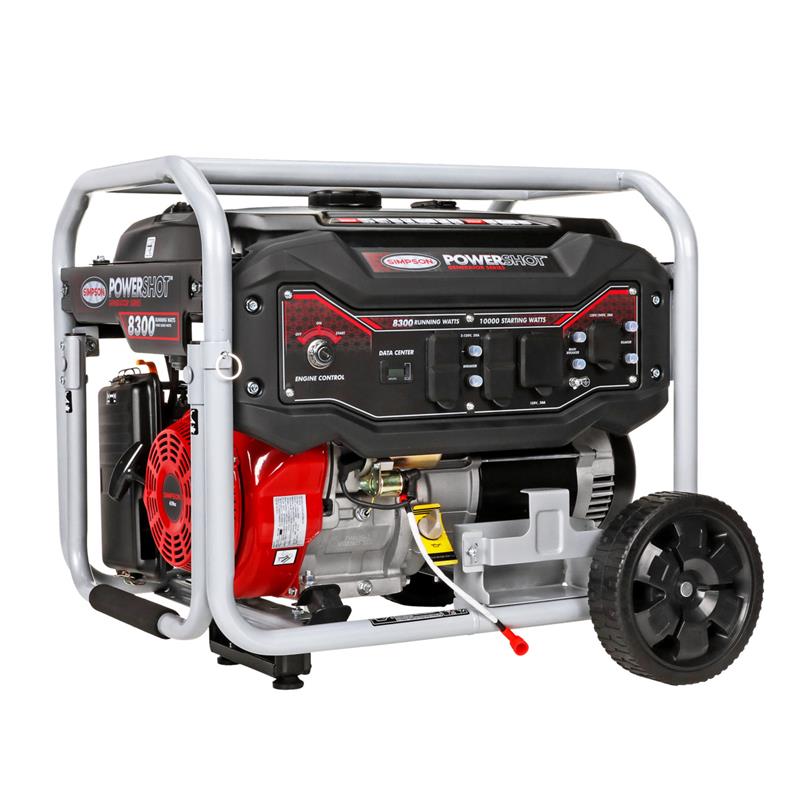 SIMPSON Cleaning SPG8310E Portable Gas Generator with Electric Start, 8300 Running Watts 10000 watts