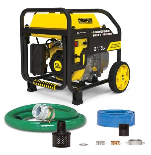 Champion 100742 2-Inch Semi-Trash Water Pump with Hose Kit