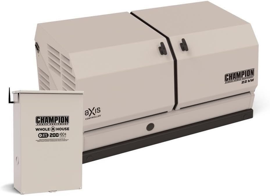 Champion 22KW 999cc aXis Standby Generator w/ 200amp Transfer Switch #201222