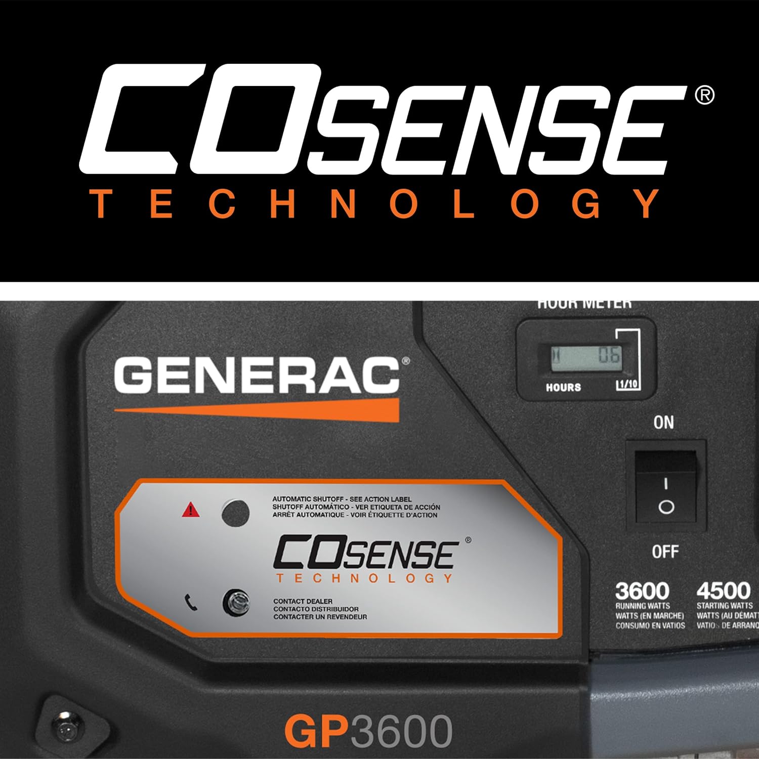 Generac 7721 GP3600 Gas Portable Generator with COSense Technology