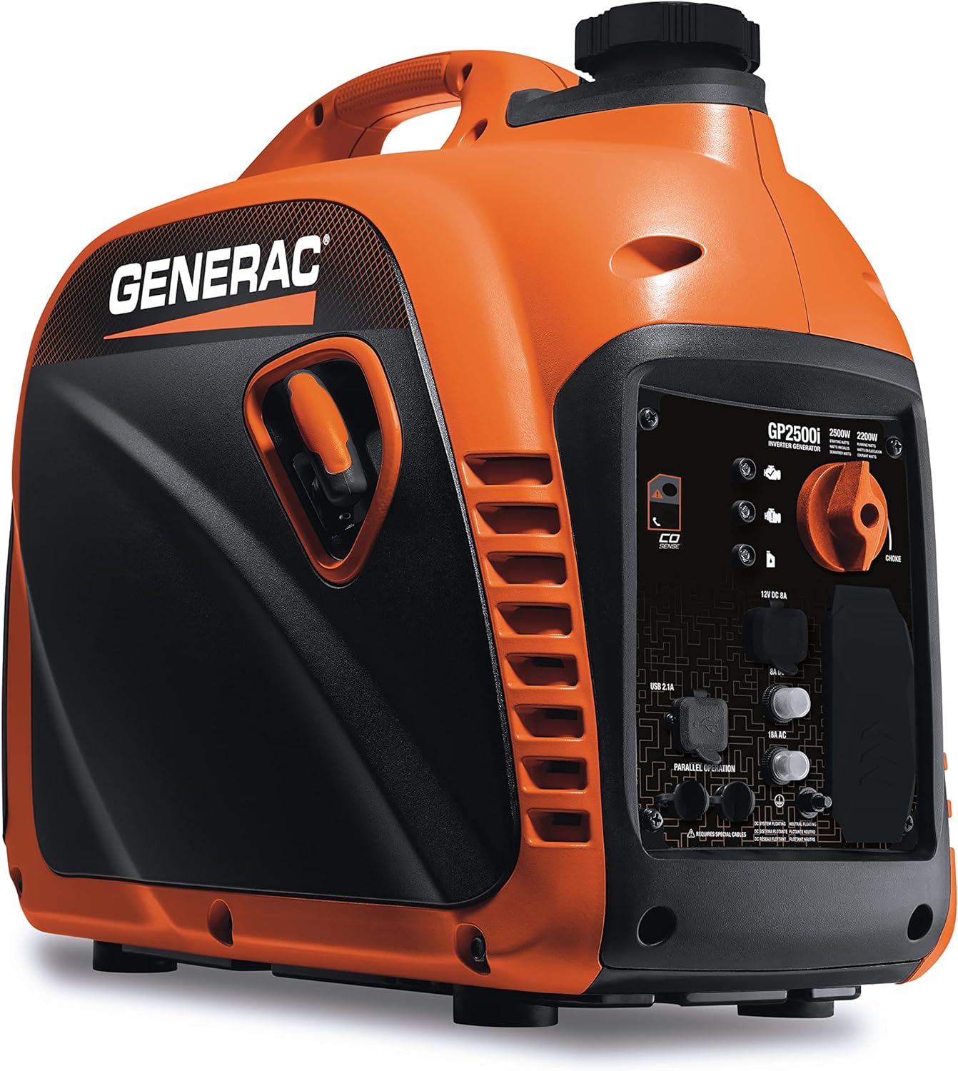 Generac 8251 GP2500i 2,500-Watt Gas-Powered Portable Generator CO Sense Technology