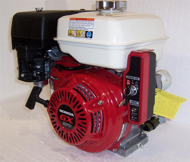 Honda Horizontal Engine 8.5 Net HP 270cc 12V ES 3 Amp 6:1 Gear Reduction 1" x 3-31/64" #GX270-HEA2