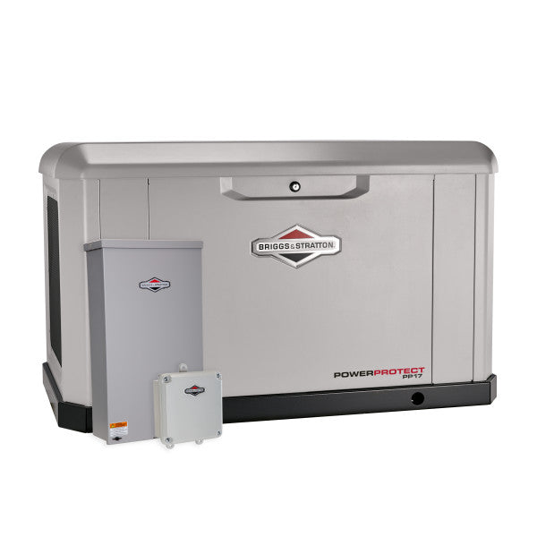 Briggs & Stratton 40673 Power Protect 17000 Watt Air-Cooled Whole House Generator with 200 Amp Transfer Switch