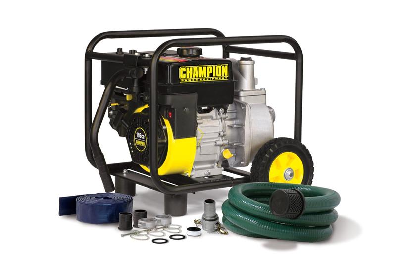 Champion 2" Semi Trash Pump w/hose & wheel kit 196cc OHV Engine #66520