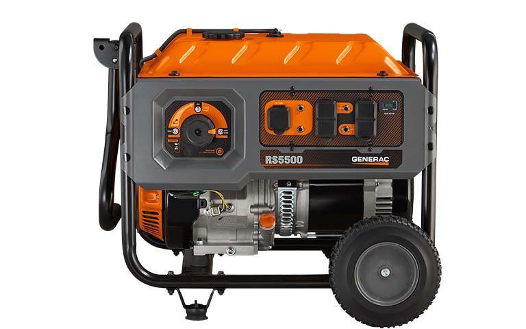 Generac 5500 059392 Generac RS5500 5500 Watt 389cc Portable Generator w/Cord #6672