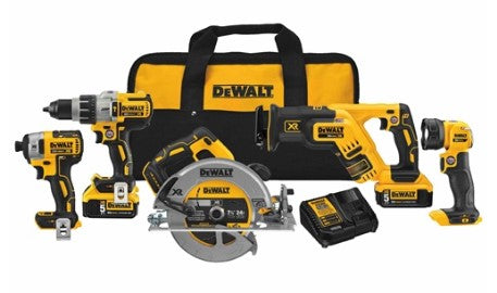 Dewalt 20V MAX XR Li-Ion 5-Tool Combo Kit #DCK594P2