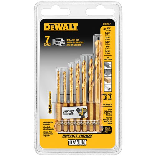 DEWALT Impact Ready 7 Piece Titanium Drill Bit Set #DD5157
