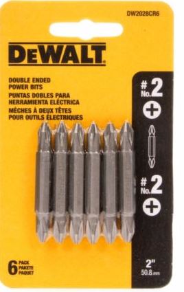 DEWALT 6-Pack 1-in Double-Ended Screwdriver Bits #DW2028CR6