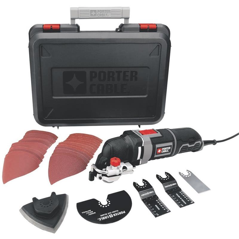 PORTER-CABLE Corded Oscillating Multi-Tool Kit with 31 Accessories #PCE605K