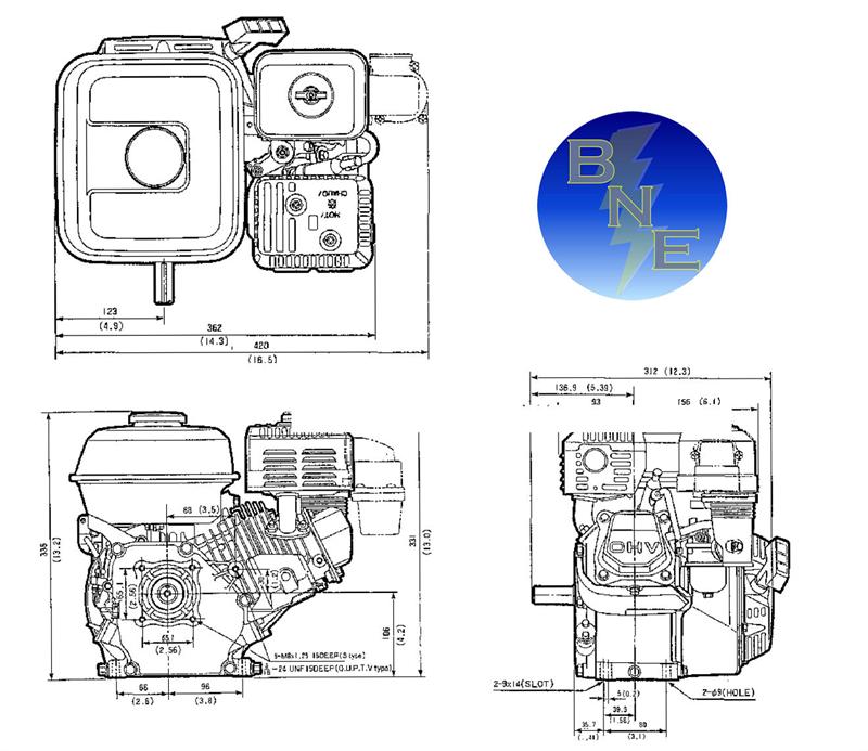 Honda Horizontal Engine 4.8 Net HP 163cc OHV 3/4" x 2-7/16" #GX160-QX2